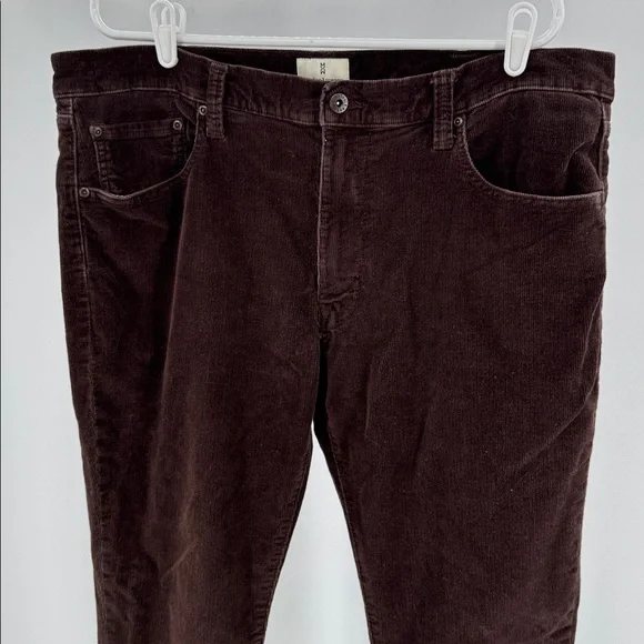 Mutual Weave The Slim Men's Corduroy Pants dark brown casual office 38x30 work - Picture 6 of 11